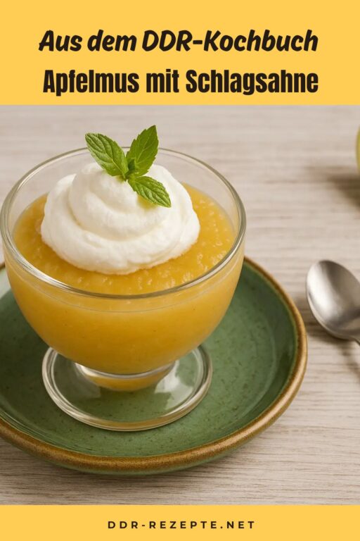 Apfelmus mit Schlagsahne