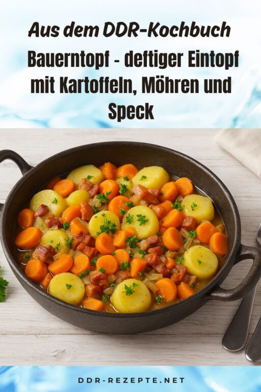 Bauerntopf – deftiger Eintopf mit Kartoffeln, Möhren und Speck