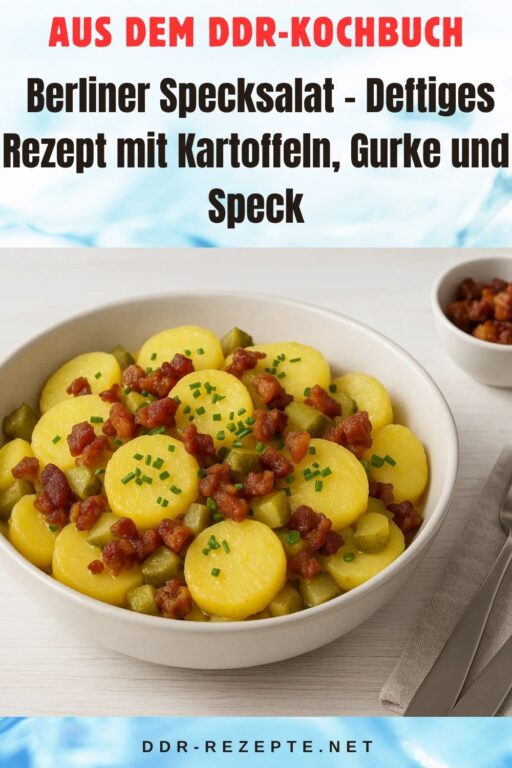 Berliner Specksalat – Deftiges Rezept mit Kartoffeln, Gurke und Speck