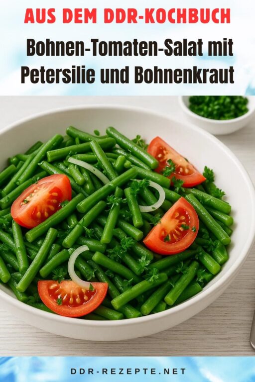 Bohnen-Tomaten-Salat mit Petersilie und Bohnenkraut