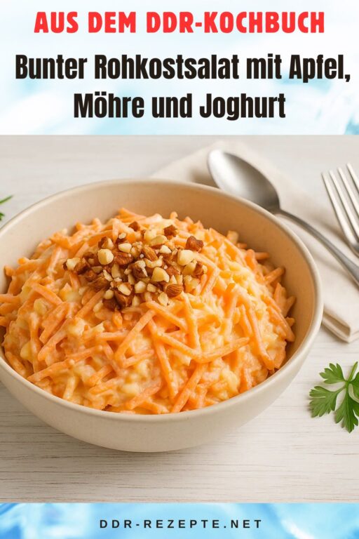 Bunter Rohkostsalat mit Apfel, Möhre und Joghurt