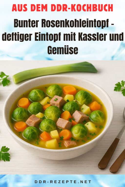 Bunter Rosenkohleintopf – deftiger Eintopf mit Kassler und Gemüse