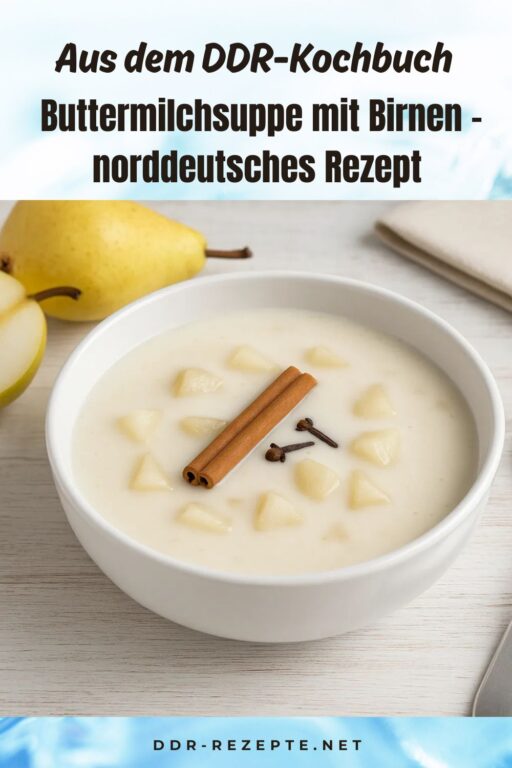 Buttermilchsuppe mit Birnen – norddeutsches Rezept