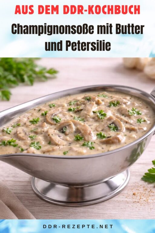 Champignonsoße mit Butter und Petersilie