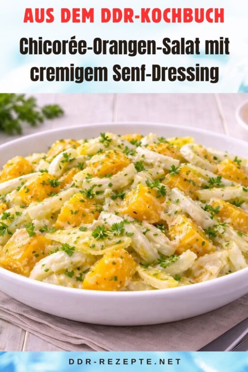 Chicorée-Orangen-Salat mit cremigem Senf-Dressing