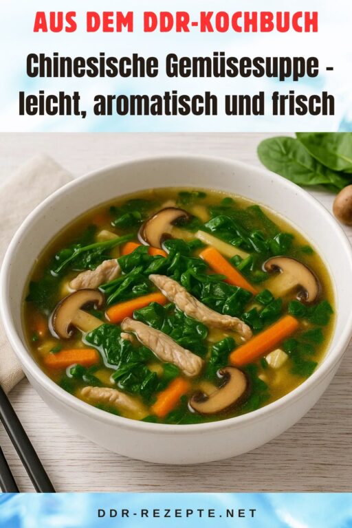Chinesische Gemüsesuppe – leicht, aromatisch und frisch