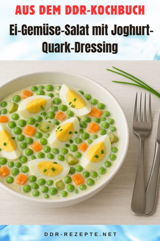 Ei-Gemüse-Salat mit Joghurt-Quark-Dressing