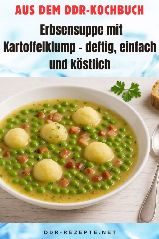Erbsensuppe mit Kartoffelklump – deftig, einfach und köstlich