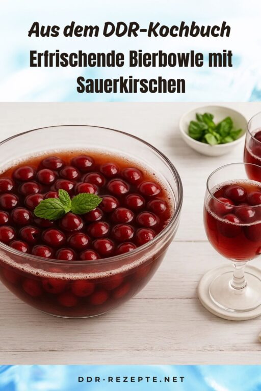 Erfrischende Bierbowle mit Sauerkirschen