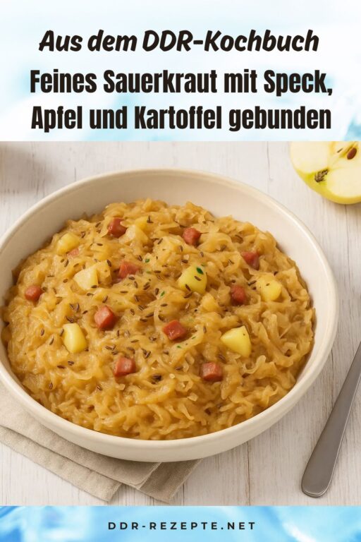 Feines Sauerkraut mit Speck, Apfel und Kartoffel gebunden