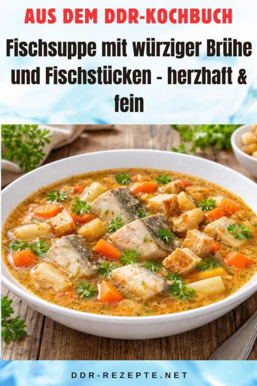 Fischsuppe mit würziger Brühe und Fischstücken – herzhaft & fein
