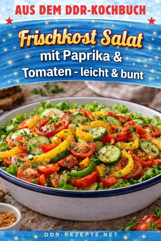 Frischkost Salat mit Paprika & Tomaten – leicht & bunt