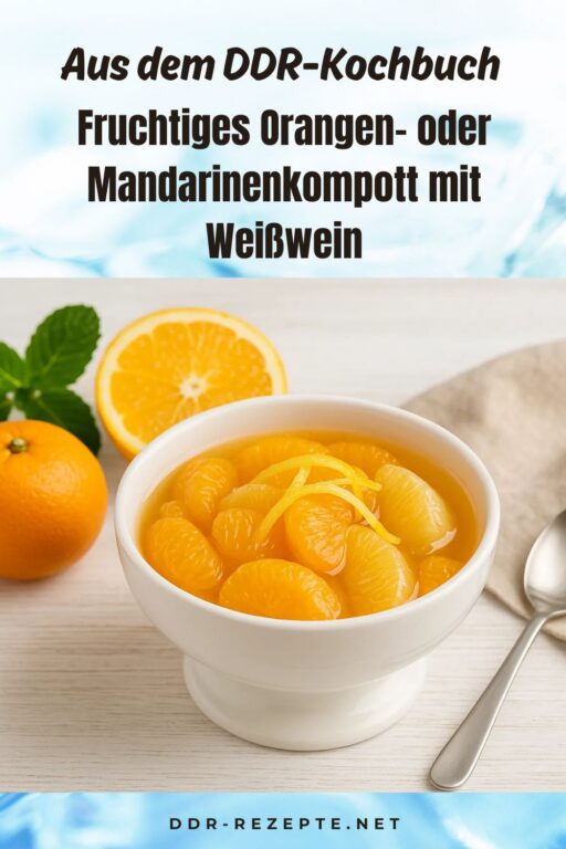 Fruchtiges Orangen- oder Mandarinenkompott mit Weißwein