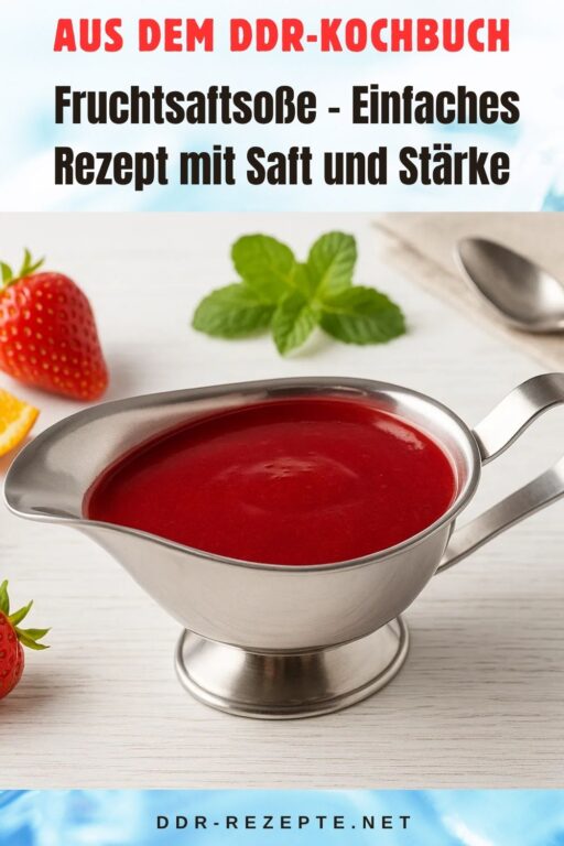 Fruchtsaftsoße – Einfaches Rezept mit Saft und Stärke