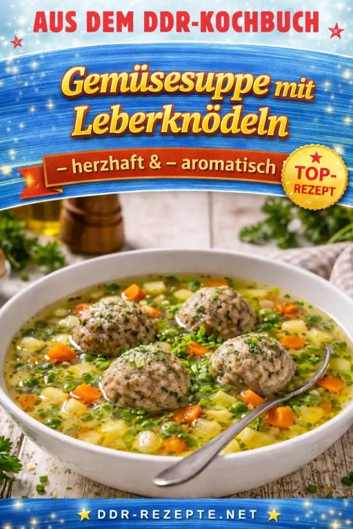 Gemüsesuppe mit Leberknödeln – herzhaft & aromatisch