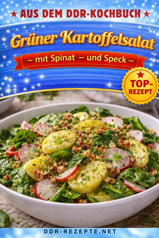 Grüner Kartoffelsalat mit Spinat & Speck – frisch & würzig