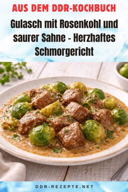 Gulasch mit Rosenkohl und saurer Sahne – Herzhaftes Schmorgericht