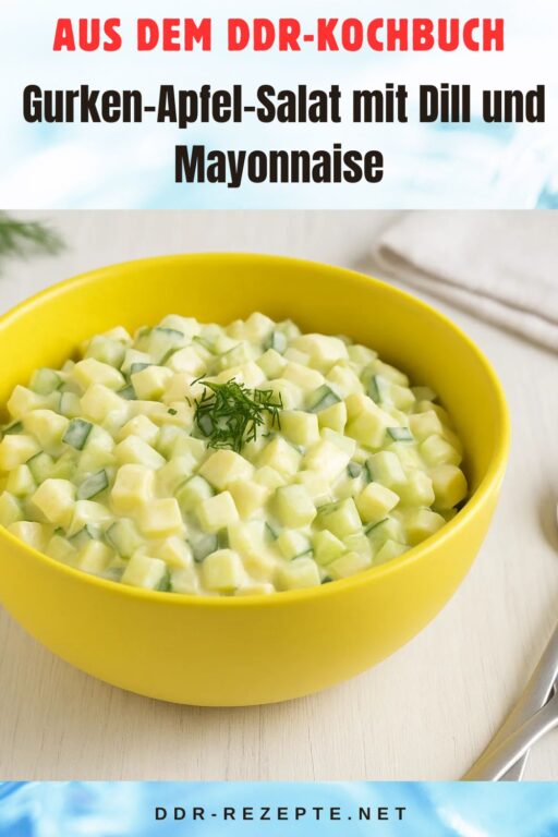 Gurken-Apfel-Salat mit Dill und Mayonnaise