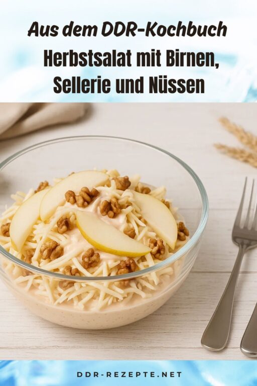 Herbstsalat mit Birnen, Sellerie und Nüssen