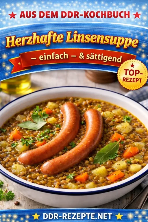 Herzhafte Linsensuppe mit Wiener – einfach & sättigend