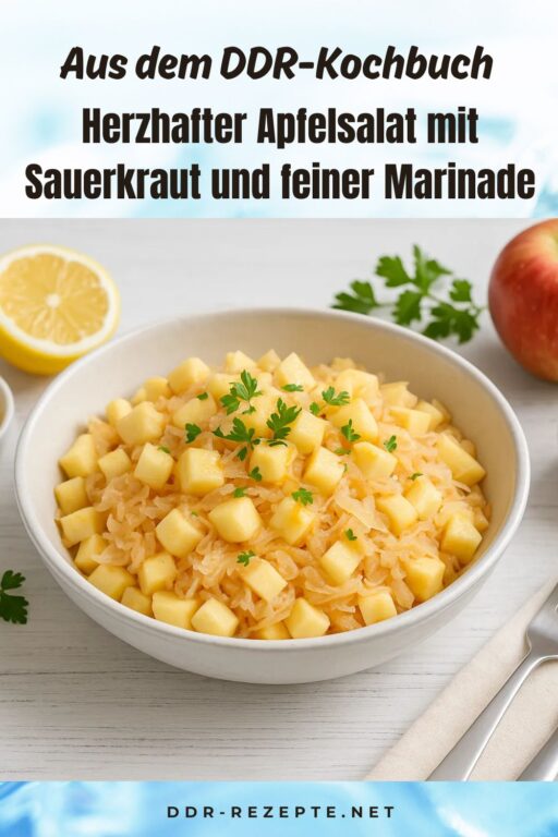Herzhafter Apfelsalat mit Sauerkraut und feiner Marinade