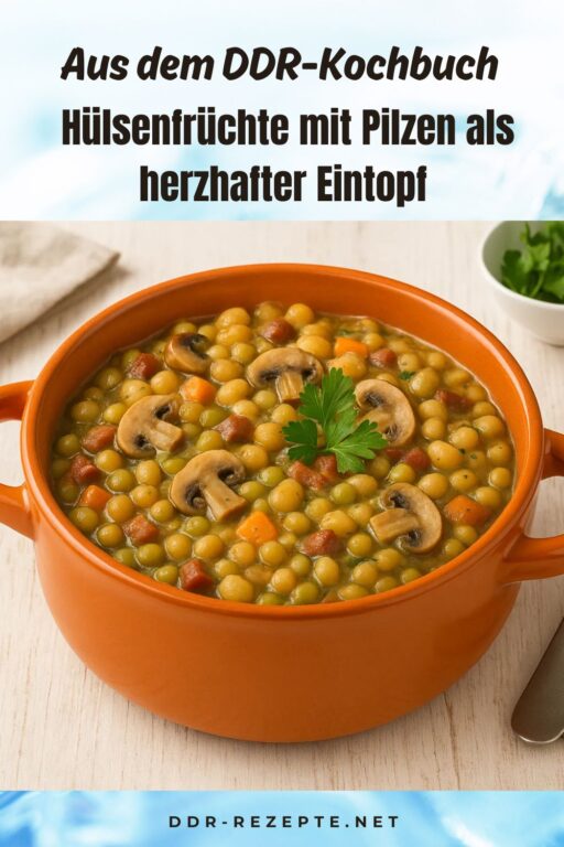 Hülsenfrüchte mit Pilzen als herzhafter Eintopf