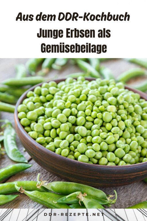 Junge Erbsen als Gemüsebeilage