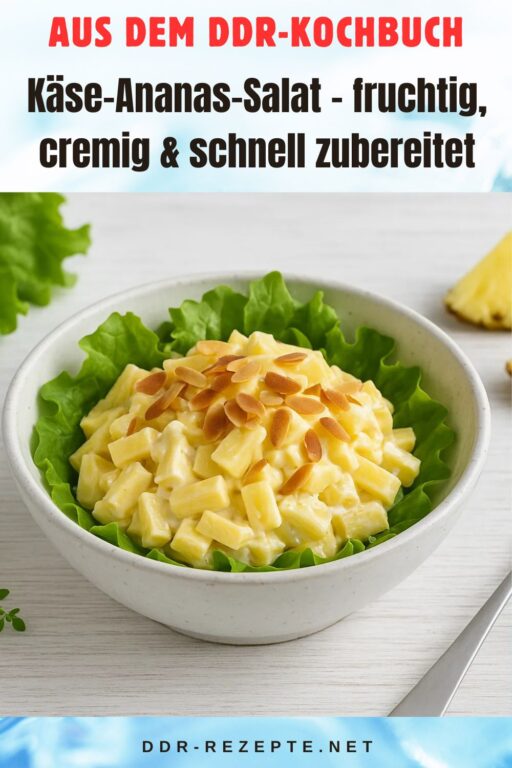 Käse-Ananas-Salat – fruchtig, cremig & schnell zubereitet