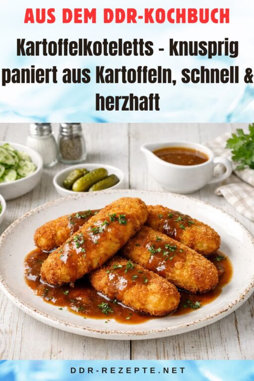 Kartoffelkoteletts – knusprig paniert aus Kartoffeln, schnell & herzhaft