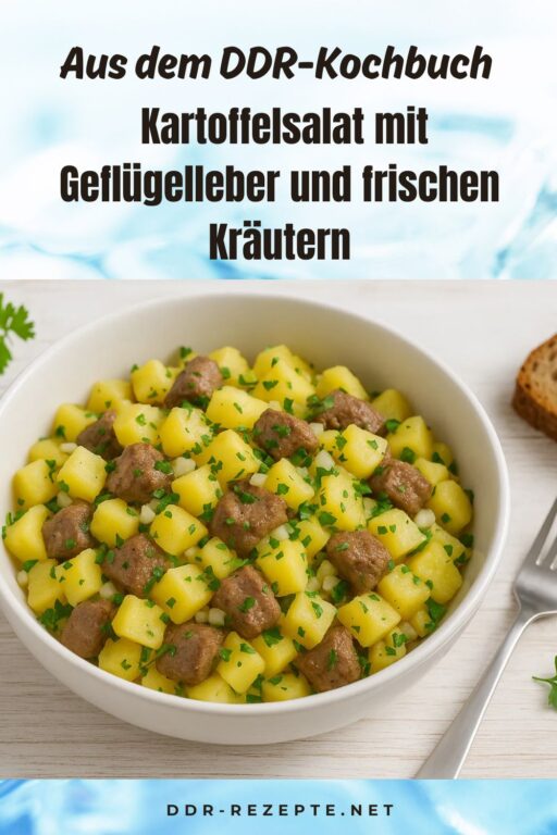 Kartoffelsalat mit Geflügelleber und frischen Kräutern