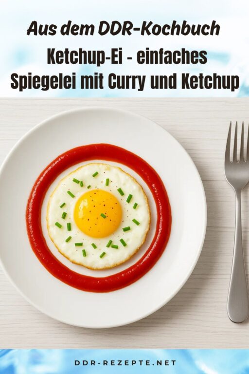 Ketchup-Ei – einfaches Spiegelei mit Curry und Ketchup