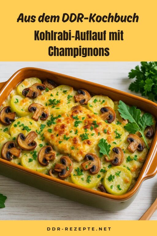 Kohlrabi-Auflauf mit Champignons