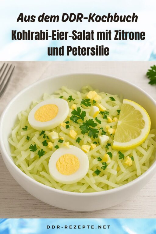 Kohlrabi-Eier-Salat mit Zitrone und Petersilie
