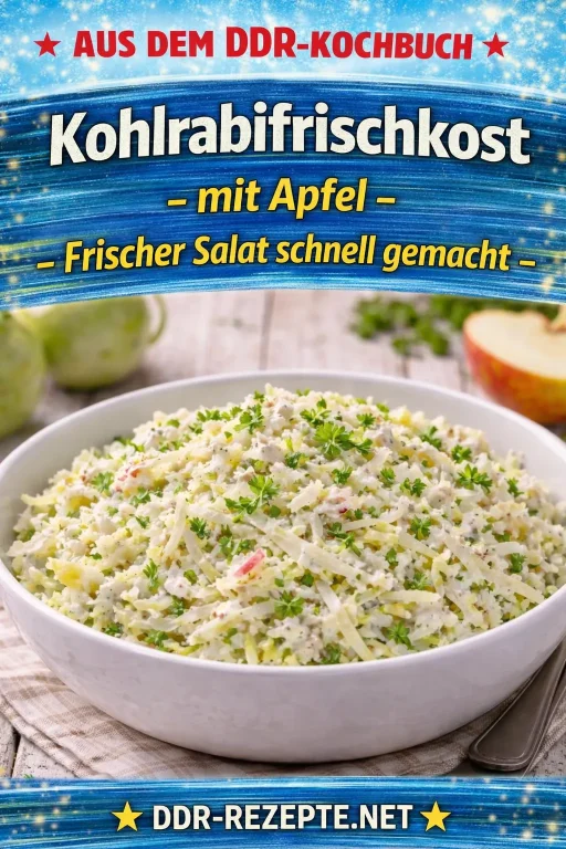 Kohlrabifrischkost mit Apfel – Frischer Salat schnell gemacht