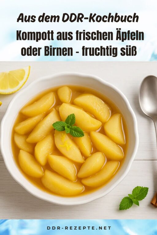 Kompott aus frischen Äpfeln oder Birnen – fruchtig süß