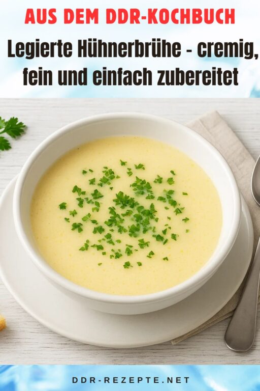 Legierte Hühnerbrühe – cremig, fein und einfach zubereitet