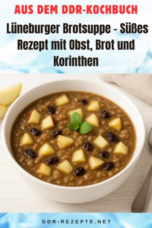 Lüneburger Brotsuppe – Süßes Rezept mit Obst, Brot und Korinthen