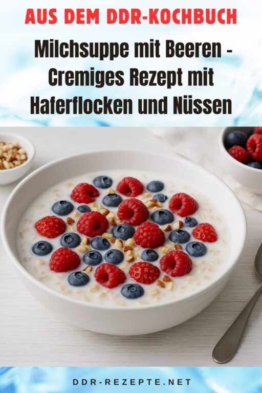 Milchsuppe mit Beeren – Cremiges Rezept mit Haferflocken und Nüssen