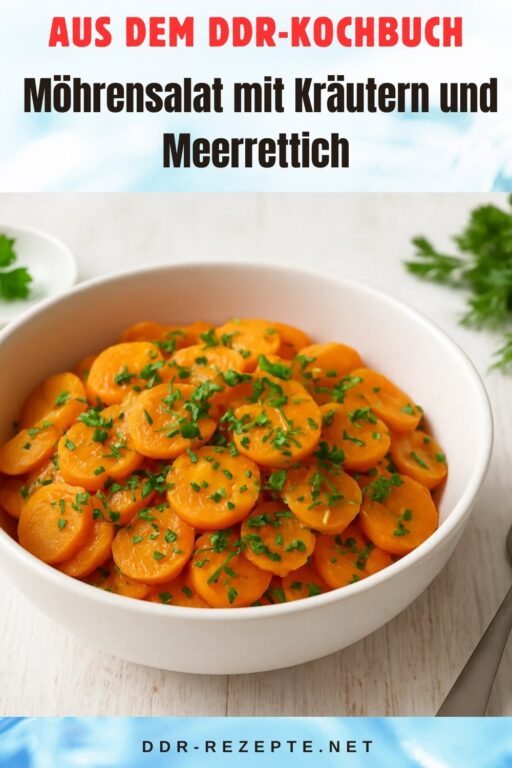 Möhrensalat mit Kräutern und Meerrettich