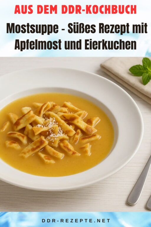 Mostsuppe – Süßes Rezept mit Apfelmost und Eierkuchen