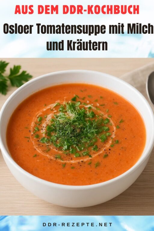 Osloer Tomatensuppe mit Milch und Kräutern
