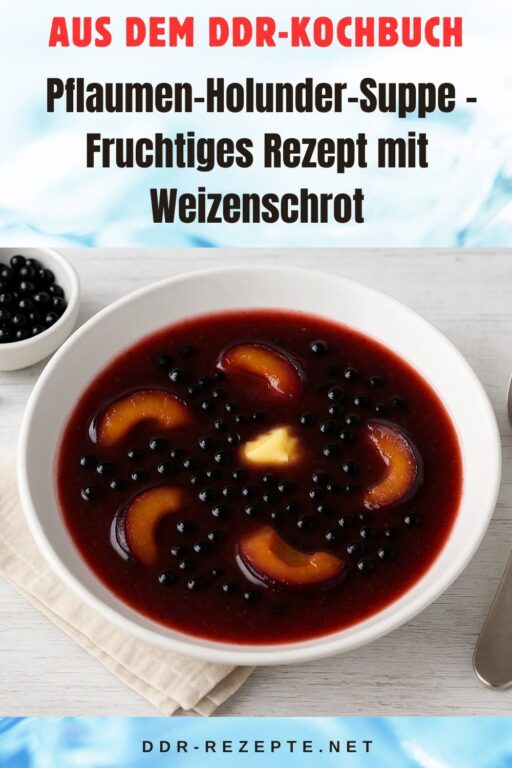 Pflaumen-Holunder-Suppe – Fruchtiges Rezept mit Weizenschrot