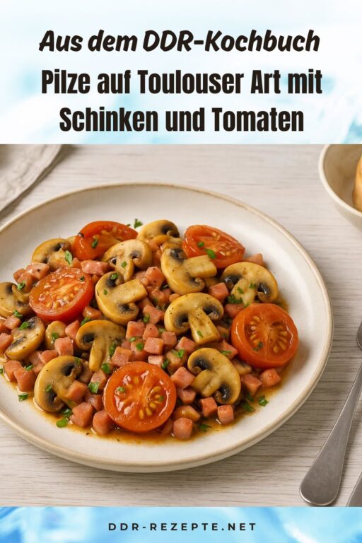 Pilze auf Toulouser Art mit Schinken und Tomaten