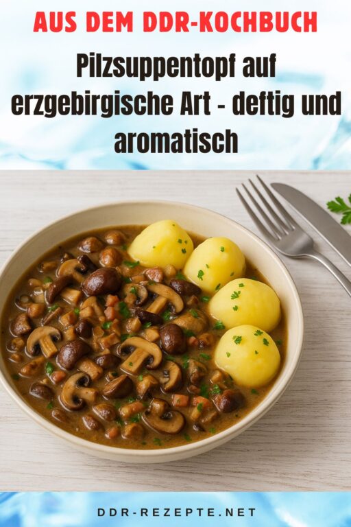 Pilzsuppentopf auf erzgebirgische Art – deftig und aromatisch