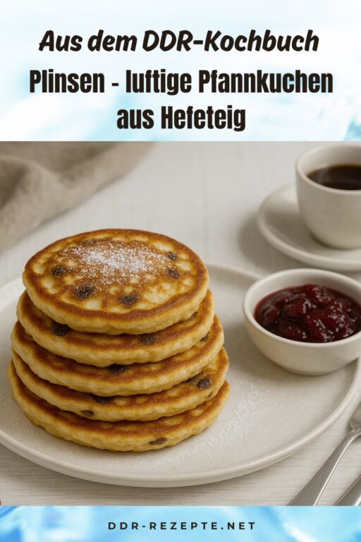 Plinsen – luftige Pfannkuchen aus Hefeteig