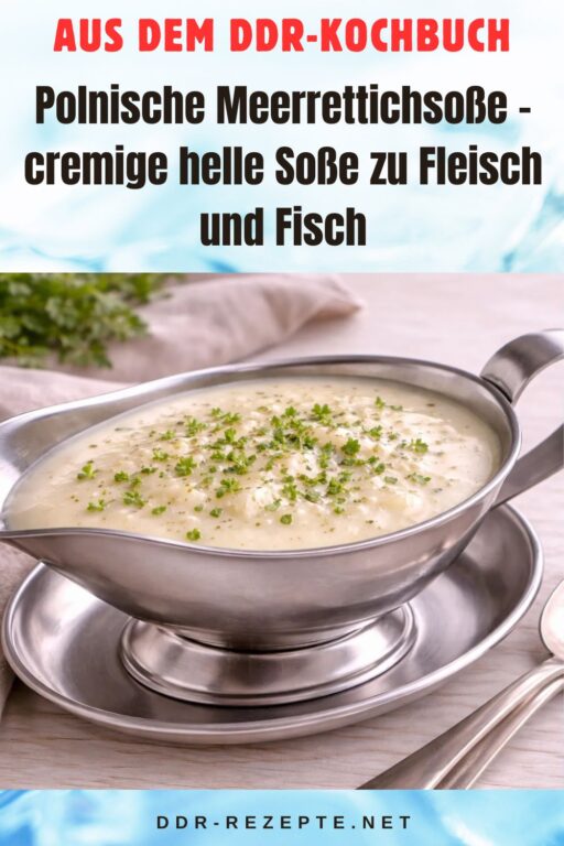 Polnische Meerrettichsoße – cremige helle Soße zu Fleisch und Fisch