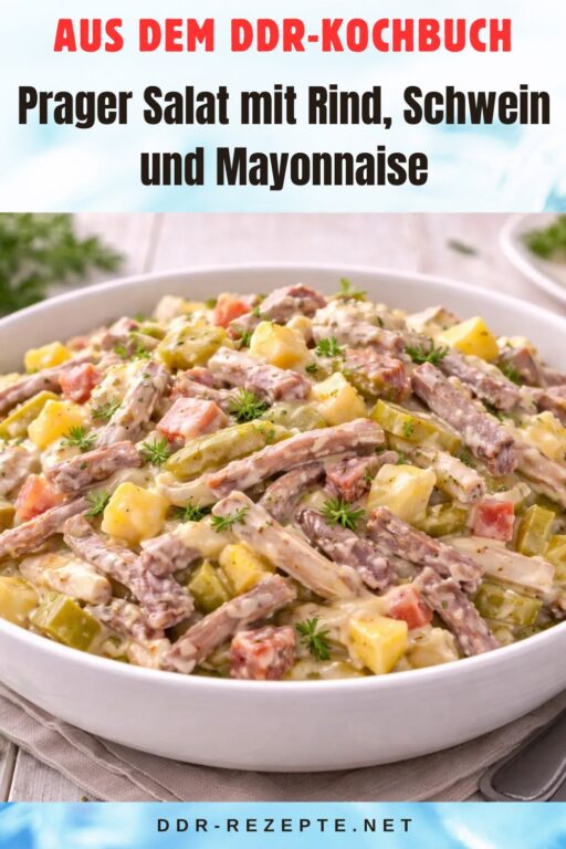 Prager Salat mit Rind, Schwein und Mayonnaise