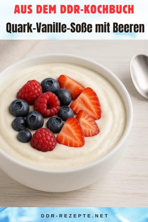 Quark-Vanille-Soße mit Beeren