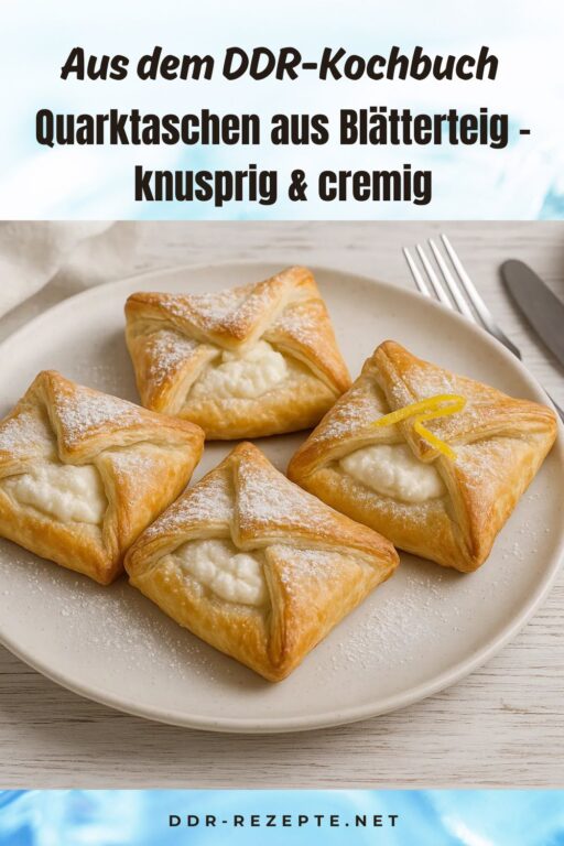 Quarktaschen aus Blätterteig – knusprig & cremig