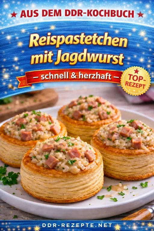 Reispastetchen mit Jagdwurst – schnell und herzhaft